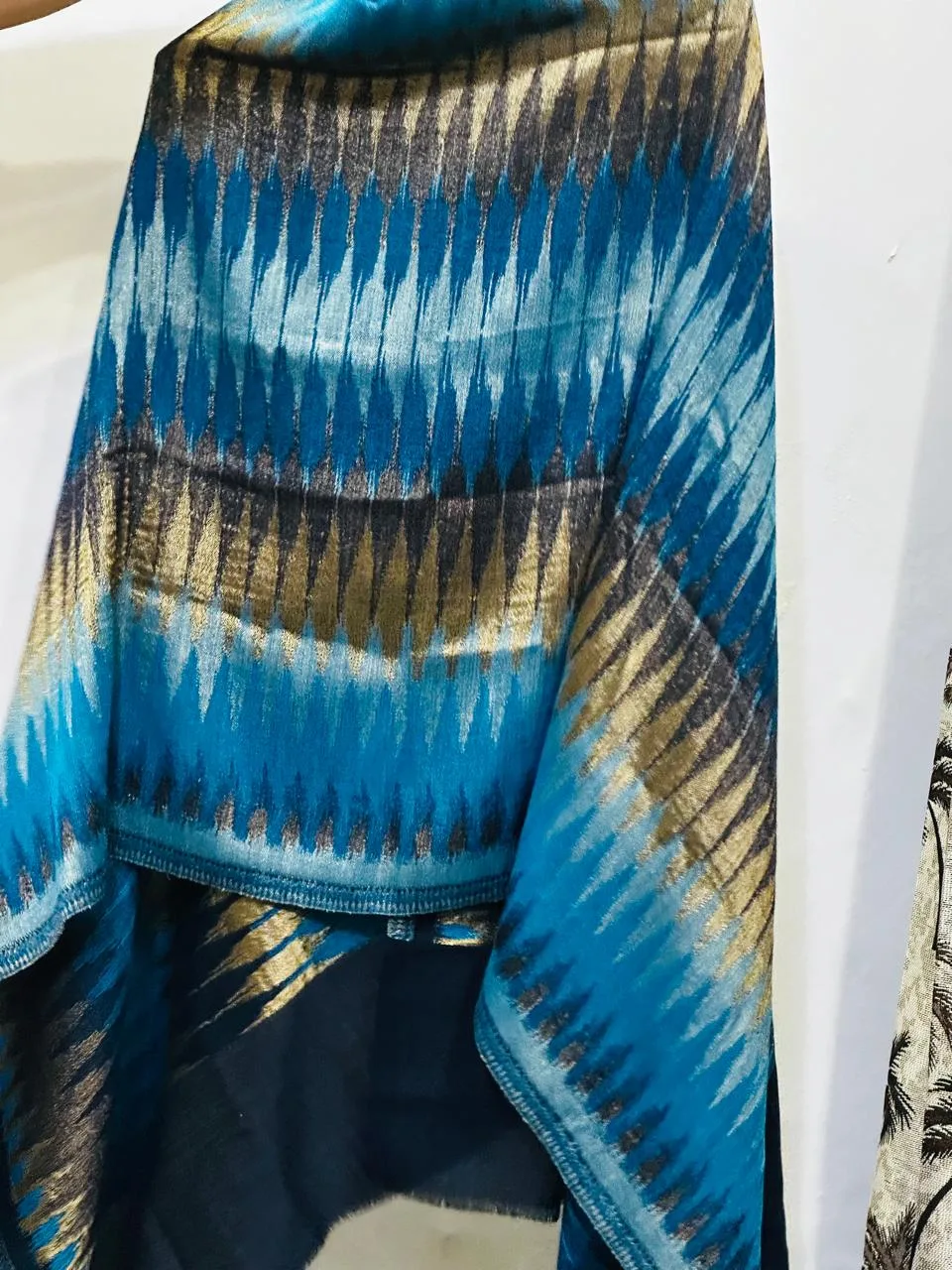 Estola Ikat Aurora — Verde azulado (4)